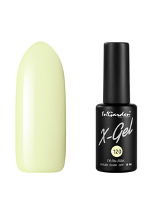 Гель лак для ногтей In’Garden X-Gel N° 120 бледно-желтый плотный 8 мл Ingarden