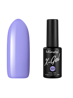 Гель лак для ногтей In’Garden X-Gel N° 19 приглушенный сиреневый плотный 8 мл Ingarden