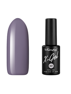 Гель лак для ногтей In’Garden X-Gel N° 87 пастельный лиловый плотный 8 мл Ingarden