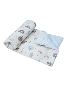 Плед AmaroBaby РАСТЕМ ВМЕСТЕ 95х85 хлопок/minky Индейцы AMARO-62RV-In