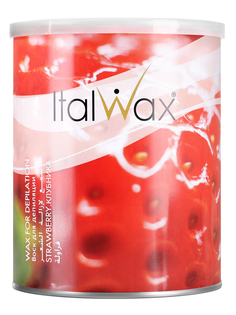 Воск для депиляции Italwax жидкий теплый в банке, удаление волос для ног, Клубника, 800 мл