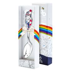 Ложка детская АргентА DODO "Слоник" с розовой эмалью
