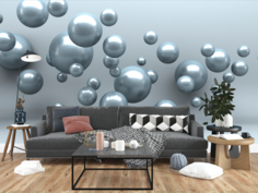 Фотообои Primavera Пузыри 3D PV-1006-P3