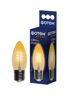 Лампочка светодиодная ФОТОН LED FL B35-S 4W E27 2200К, серия ДЕКОР