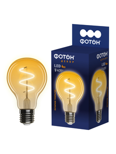 Лампочка светодиодная ФОТОН LED FL A60-S 4W E27 2200К, серия ДЕКОР