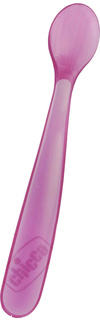 Ложка Chicco мягкая силиконовая 6м+, 2шт., розовая