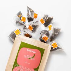 Чай Самокат чёрный, яблочный смузи, 15 пирамидок по 2 г