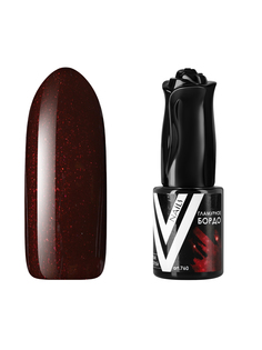 Гель-лак Vogue Nails коричнево-бордовый с блестками плотный 10 мл