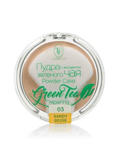 Пудра для лица TF cosmetics Compact Powder Green Tea, тон 03 Песочный бежевый, 12 г