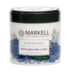 Маска для лица и шеи Markell Superfood Антиоксидант Чиа и Ягоды Асаи, 100 мл