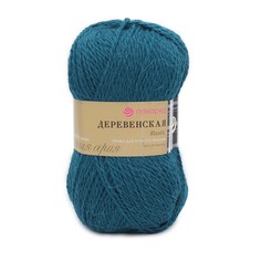 Пряжа Пехорка Деревенская 100 г, 250 м (100% шерсть) (14 морская волна), 10 мотков