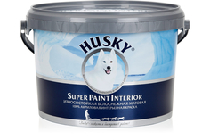 Краска Husky Super Paint Interior интерьерная, -20С°, 2,5 л