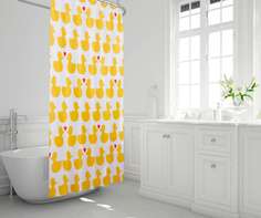 Штора для ванной 180х200 см Bath Duck желтый Bacchetta