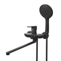 Смеситель для ванны и душа с длинным изливом GROSS AQUA Evo matt black 7121297MB-35F