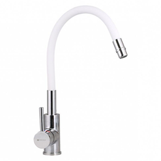 Смеситель для кухни с гибким изливом ColorFlex white GROSS AQUA 3241508W