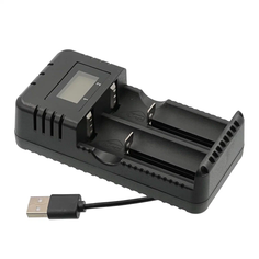 Зарядное устройство для аккумуляторов, питание от USB, 2 слота, 1,2А No Brand