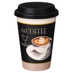 Кружка Lefard Coffemania с силиконовой крышкой, 390Мл