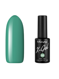 Гель лак для ногтей In’Garden X-Gel N° 200 темно-мятный плотный 8 мл Ingarden
