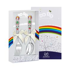 Набор Аргента детский Маша с эмалью ложка и вилка 1400НБ05807