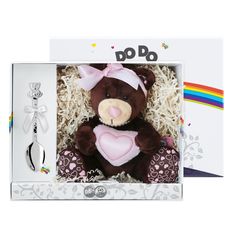 Набор детский Аргента Игрушка Мишка Milk и ложка Медведь 1453НБ05807