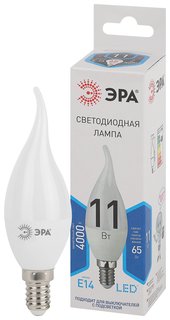 Лампа светодиодная Эра STD LED BXS-11W-840-E14 свеча, нейтральный, белый, 11 Вт ERA