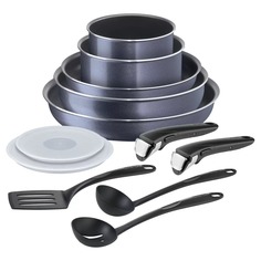 Набор посуды Tefal Ingenio Twinkle Grey 04180890, 12 предметов, 24/28/26/16/20/16 см