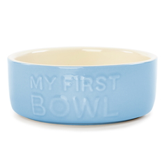 Миска керамическая для собак и кошек Scruffs My First Bowl голубая, 13х13х5см 400мл