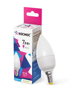 Лампа LED Космос 7.5W E14 3000 свеча Kosmos