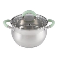 Кастрюля Mallony Mentolo, с крышкой, нержавеющая сталь, 4,6 л