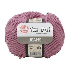 Пряжа YarnArt Jeans, 50г, 160м (хлопок, полиакрил) (65 пыльная роза), 10 мотков