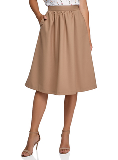 Юбка женская oodji 11600440-5 бежевая 34/170