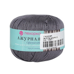 Пряжа Пехорка Ажурная 50 г, 280 м (мерс. хлопок) (393 светлый маренго), 10 мотков