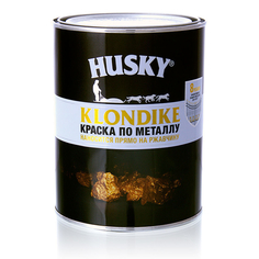 Краски по металлу HUSKY KLONDIKE с молотковым эффектом алюминий 0,9л