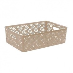Корзинка "Ромашки" 7,5л 350х 245х105мм (латте) Violet