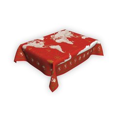 Скатерть непромокаемая "Карта Мира в морском стиле" красно-белая, 180*145 см Globus Off