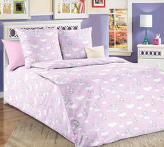 Простыня 1.5-спальн. «Милашки 1 роз. арт. 000А1 БЯЗЬ Текс Дизайн