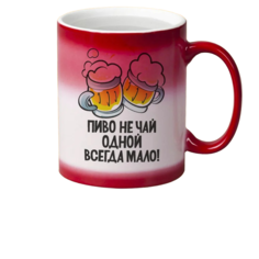 Кружка CoolPodarok Пиво не чай одной всегда мало