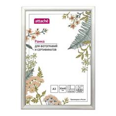 Рамка Attache A3 30x40 см пластиковый багет 14 мм белая 1174008