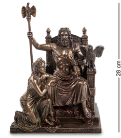 Статуэтка Veronese Зевс и Гера на троне 28см (bronze) WS-645/ 1