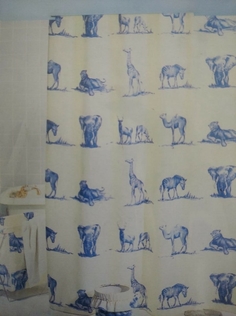 Аксессуары для сантехники BATH ЗАНАВЕСКА ANIMALS 180180 БЕЖЕВАЯ No Brand