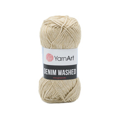 Пряжа YarnArt Denim Washed, 50 г, 130 м хлопок, акрил 914 бежевый, 10 мотков