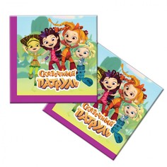 Салфетки бумажные для праздника ND Play Сказочный патруль зеленые 33х33 12шт, 275852