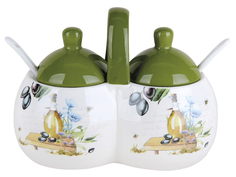 Банка для специй двухсекционный Olives HC209-B21 Коралл