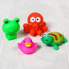 Игрушки для ванной Крошка Я Веселые друзья, 4 шт 0,95х4 см, малышей