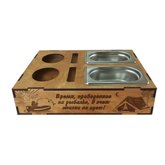 Поднос Woodenking с двумя гастроёмкостями/221828 Светлый