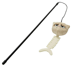 Игрушка для кошек Rosewood удочка-дразнилка Сердитый котик с рыбьим хвостом 43х2,5х2,5 см