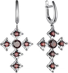 Серьги из серебра с гранатом Apart 26022683-6