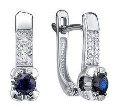 Серьги из белого золота с бриллиантом Империал S1464-222 Imperial