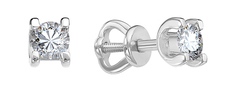 Серьги из платины с бриллиантом Империал S0733/Pt-420 Imperial