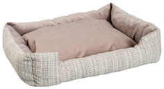 Лежанка-диван для животных Пижон, коричневая, 53х42х11 см